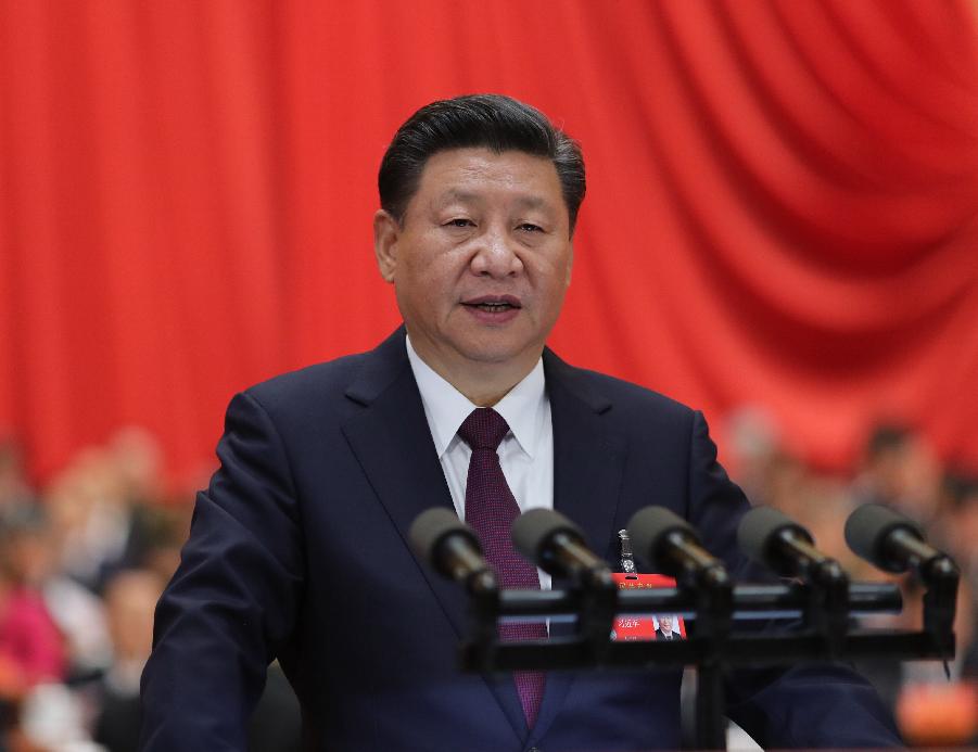 10月18日，习近平在中国共产党第十九次全国代表大会上作报告。